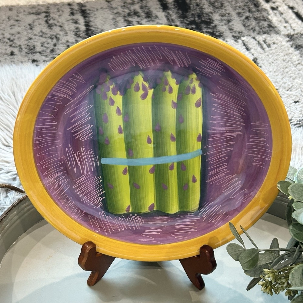222 Fifth Farmers Market Jane Davies Asparagus Salad-Dessert-Lunch 9" Plate